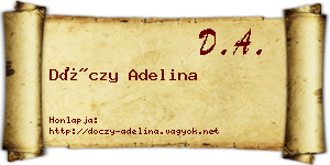 Dóczy Adelina névjegykártya
